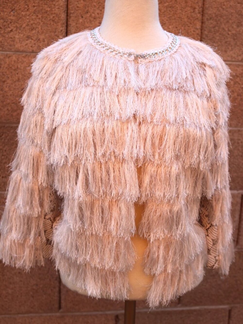 Byron Lars Beauty Mark Designer Fringed Jacket Womens Бренд: Byron Lars - Picture 2 of 15